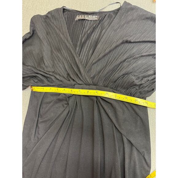 Zara Women Evening Collection‎ Small Black Mini Dress Y2K Kimono Short Sleeve - Picture 7 of 16